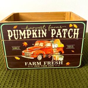 NWOT Fall themed wood box